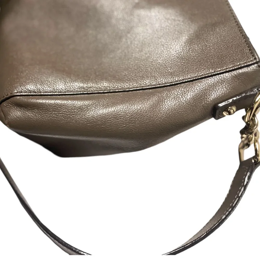 Kate Spade New York Gray‎ Leather Irving Place Little Nadine Purse Bag